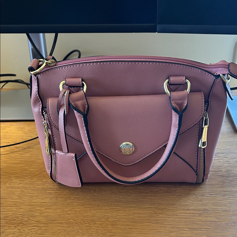London Fog Chic Mauve Satchel Bag